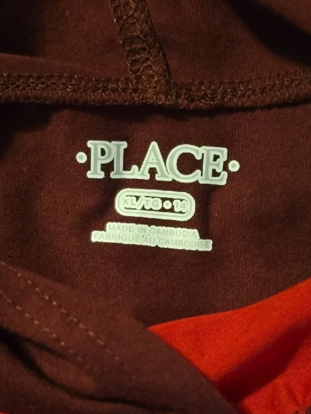 The Children's Place Red to Burgundy Ombre Raglan Hoodie